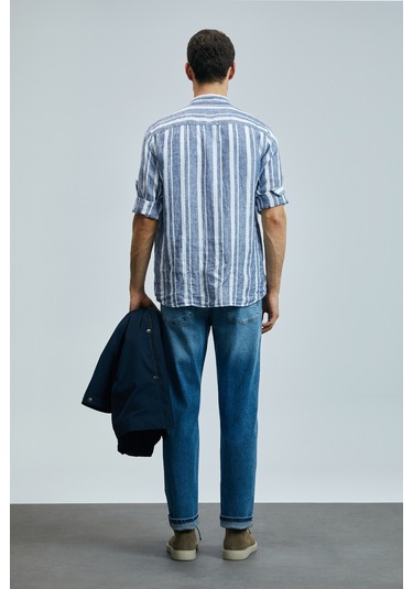 Lufian Mattıas Smart Jean Erkek Pantolon Slim Fit Mavi Mavi 111200189100300 Mavi