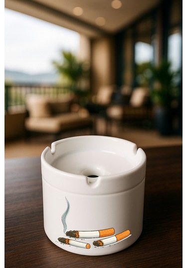 Porselen Baskılı Küllük - Duman