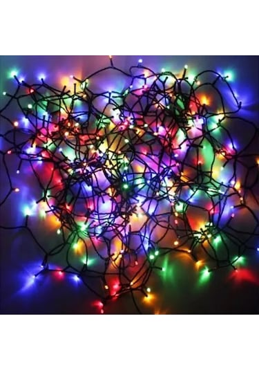10m 100 Led Damla Uçlu Rgb Işık Siyah Kablo