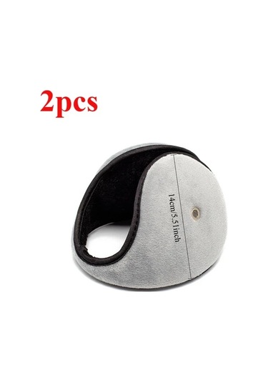 Primepickings Siyah 2'li Kulaklık Seti, Kadın Ve Erkekler İçin Kışlık Sıcak Tutucu Kulak Koruyucu