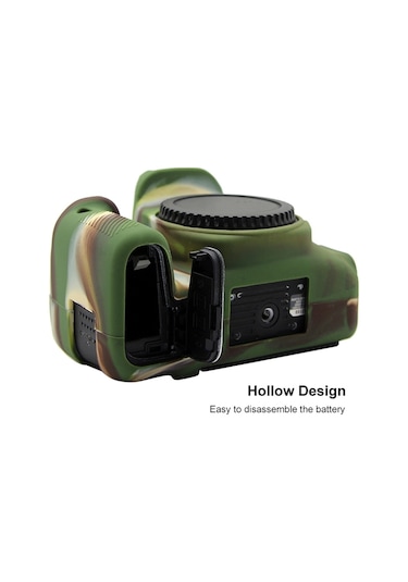 Canon Eos 77d İçin Puluz Yumuşak Silikon Koruyucu Kılıf Kamuflaj Diğer