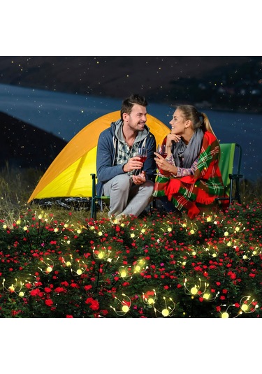 Xiyyadms Güneş Enerjili 8 Aniyelik Işık, Abs Malzeme, 37cm Yükseklik, 8-12 Saat Çalışma Süresi - 2 Adet Toprak Soketli Çimen Lambası