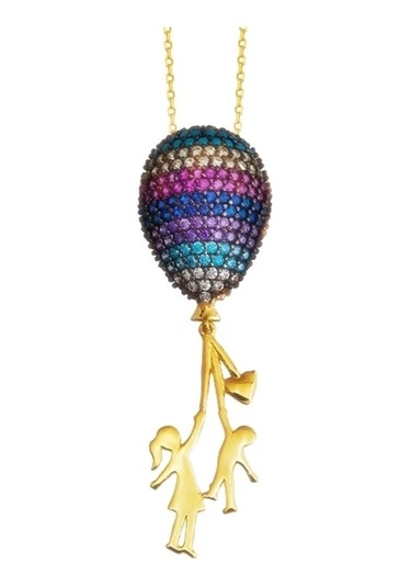 Altın Kolye Baloncu Kız 14K 42 Cm Zincir