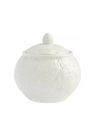 Get&joy Seramik Şekerlik Güller 300 Ml 211692842 Beyaz