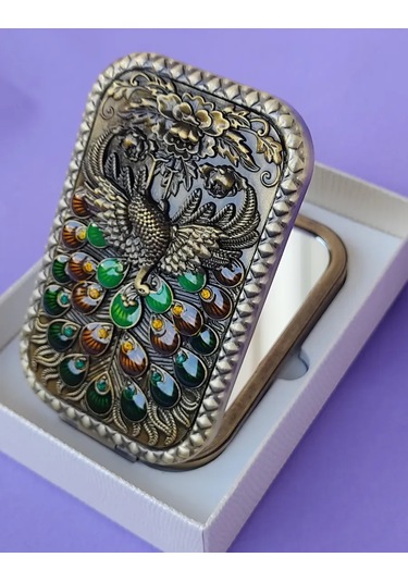 Pavlin Katlanabilir Cep Aynası 396015530 Antik Bronz