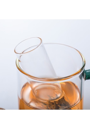 Besthome1 Ev Kullanıma Yüksek Sıcaklığa Dayanıklı Kreatif Borosilikat Cam Çay Filtresi, Evde Ve Kafelerde Kullanım İçin Şeffaf