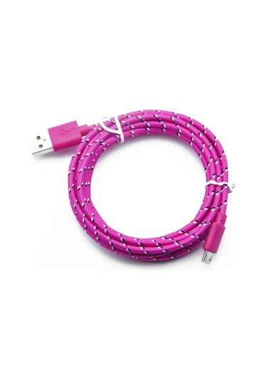 Mikro Usb Kablosu 2.4a Hızlı Şarj Cep Telefonu Şarj Tarih Kablosu Samsung Uyumlu Rose Red Micro Usb 1m Diğer