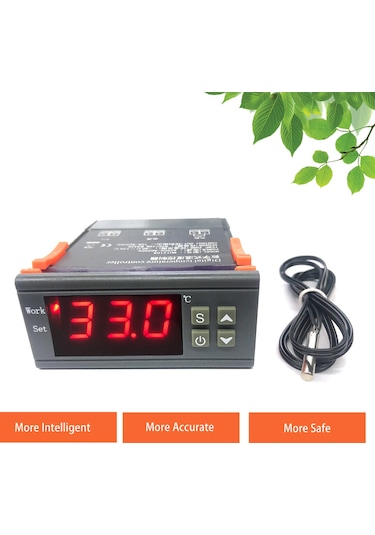 Moveevo Sıcaklık Kontrol Cihazı Mh-1210a: Akıllı Dijital Gösterge, -40 C 120 C Aralığı, 220v, Ntc Sensörlü