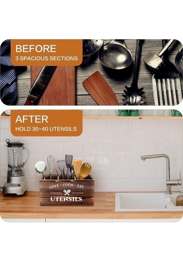 Tongxida Bosphorusboutique Mutfak Masa Kutusu Kaşık Kaplama Kahverengi Hqgoodstore Ev Depolama Çatal Bıçak Ao Ahşap Vh Kahvere Kahverengi