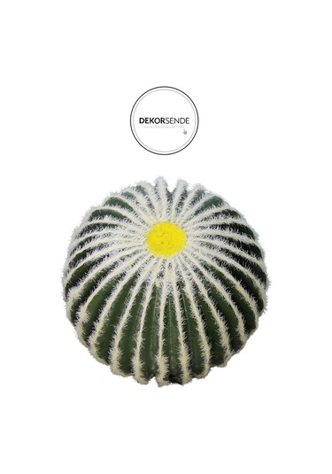 Yapay Barrel Kaktüs 45 Cm Saksısız Yeşil