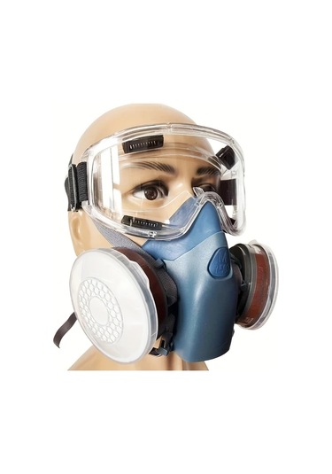 Willowhaven 7502 Filtreli Maske Yeniden Kullanılabilir Yüz Maskesi Kaynak Boya İnşaat