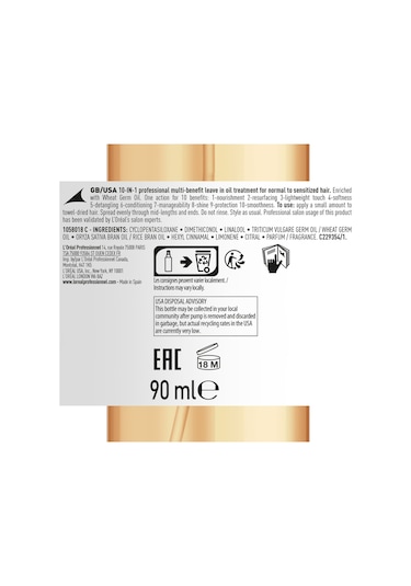 L'Oréal Professionnel Expert Absolut Repair Yıpranmış Saçlara 10 Etkili Saç Bakım Yağı 90 ML