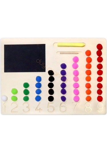 Montessori Ponponlu Ahşap Hesap Makinesi