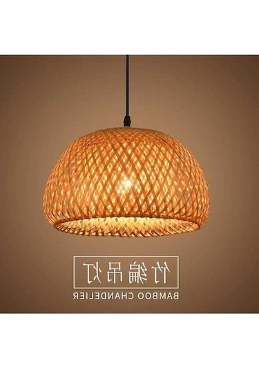 Opulentliving Amerikan Pastoral Bambu Avize - Restoran, Çay Evi, Oturma Odası İçin Şık Dekor Haki Haki