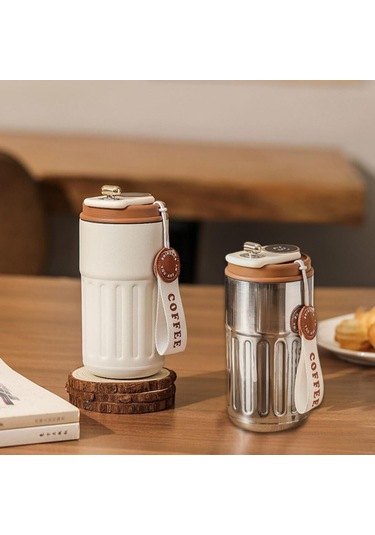 Akıllı Led Sıcaklık Göstergeli Çelik Termos/mug-400 Ml Gümüş