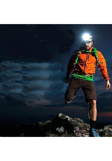 Gold Orion Km-214 Hareket Sensörlü 42 Led 1200 Lmn Şarjlı Kafa Lambası - 6 Mod Süper Parlak-8857 Siyah