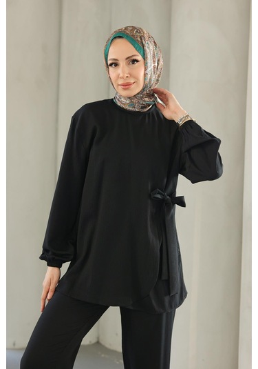 Bağlama Detaylı Takım Siyah Siyah