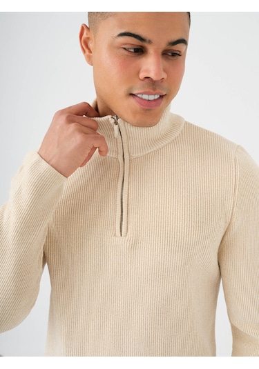 Loft Regular Fit Bej Erkek Kazak Lf2037257 Bej