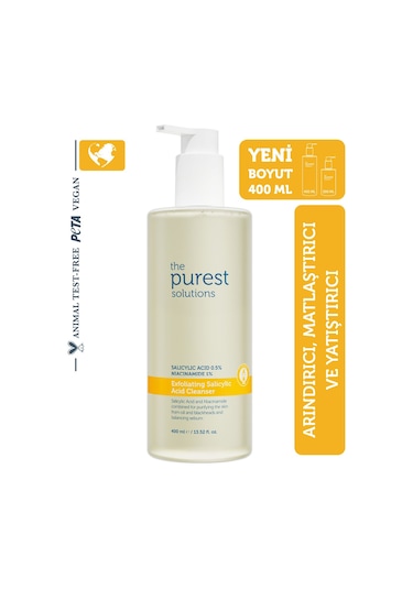 The Purest Solutions Siyah Nokta Karşıtı Yağlı Ciltler İçin Salisilik Asit Arındırıcı Temizleme Jeli 400 Ml