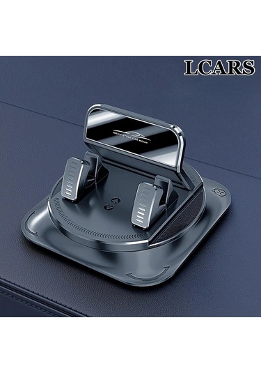 Xuweiwei Z01 Ayna Lcars 360 Derece Dönebilen Araba Telefon Tutucu Abs Malzeme Silikon Kaymaz Tutus Yatay Dikey Ekran Kullanimi Icin