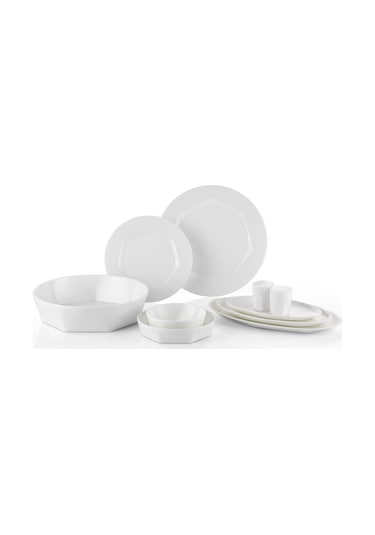 Mislina 12 Kişilik Yemek Takımı 55 Parça Sade