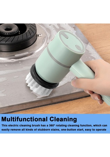 Geeroyoo "kablosuz Şarjlı Profesyonel Temizlik Makinesi - Banyo, Mutfak Ve Fayanslar İçin Çok Amaçlı Fırça Seti"