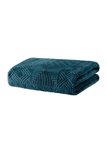 Yataş Bedding Nova Emboss Çift Kişilik Battaniye Petrol Yeşili Yeşil