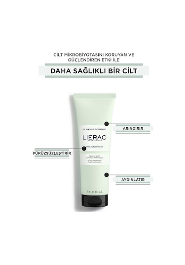 Scrub Mask Beyaz Kil Ve Mikro Granül Içeren Arındırıcı Vegan Peeling Yüz Maskesi 75 ML