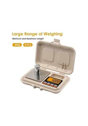 Fastbuy Dream011 Siyah Lcd Ekranlı 200g X 001g Çift Tepsili Takı Ölçeği, Gıda Madeni, Para, Kahve Tar Fonksiyonu, Kompakt Tas Siyah