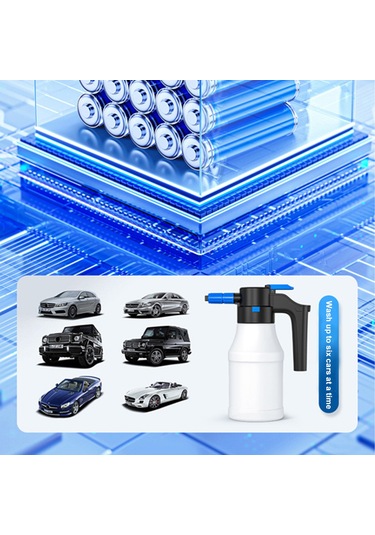 Mufunye Elektrikli Araba Yıkama Köpük Tabancası 1.5l Büyük Kapasiteli Araba Köpük Püskürtücü Basınçlı Yıkama Köpük Topu 6 Araba Kamyon Bahçe Ev Temizliği