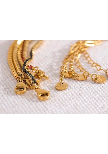 Mavi Eetit Şık Ince Paslanmaz Çelik Zincir Renkli Kübik Zirkonya Bilezik Bileklik 18 K Altın Kaplama Nefis Trendy Takı Kadınlar Yeni Mavi