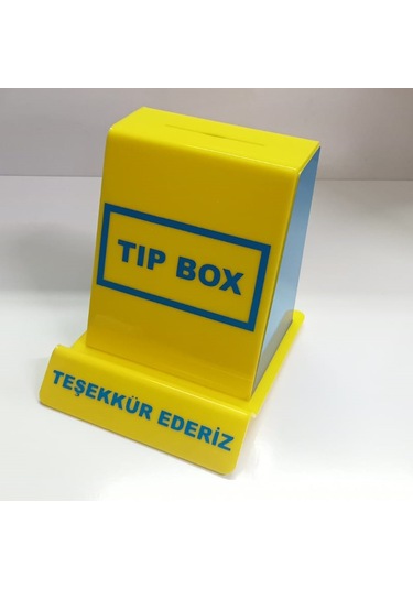 Sarı-mavi Tip Box Bahşiş Kutusu