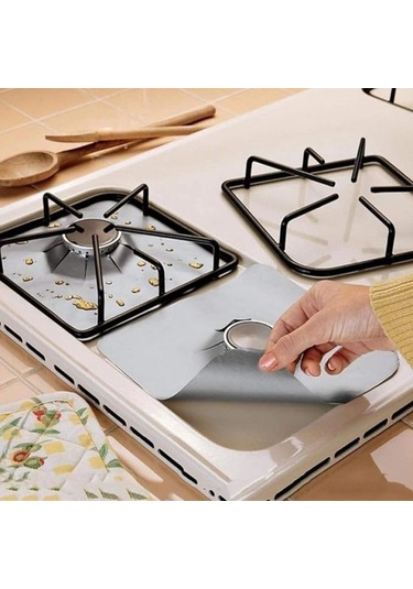 River World 4 Adet Ocaklar İçin Koruyucu Ped Alüminyum Renkli