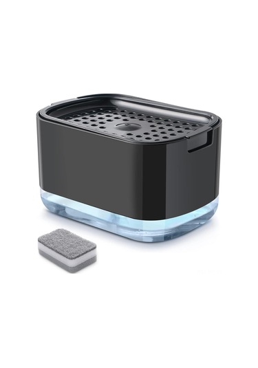 Mufunye 2'li Mutfak Sabunu Dağıtıcı + Sünger Tutucu, 300ml Kapasite, Sızıntı Engeli, Sünger Dahil Diğer