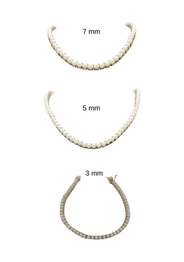 Dört Tırnaklı Doğal İnci Gerdanlık 5 Mm Sarı