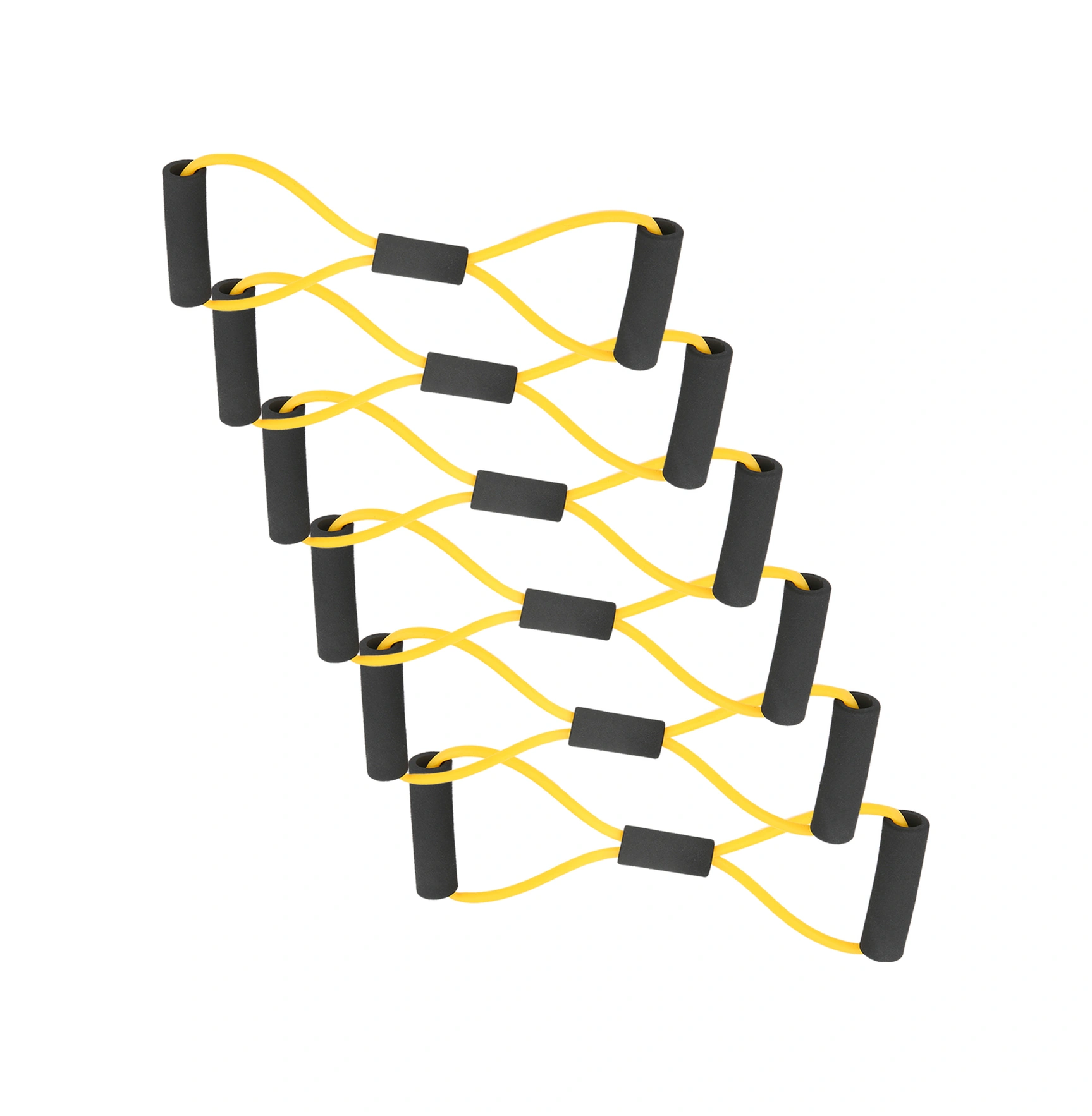 Vkemall 6 Adet Sarı Tpe+köpük Dirence Bandı - Pilates Ve Üst Vücut Güç Antrenmanı İçin Ev, Spor Salonu Ve Dışarıda Kullanım Sarı