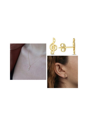 Herşey Nota Kadın Gold Renk Kalp Desenli Açılabilir Kapaklı Resimlikli Kalp Kolye Altın