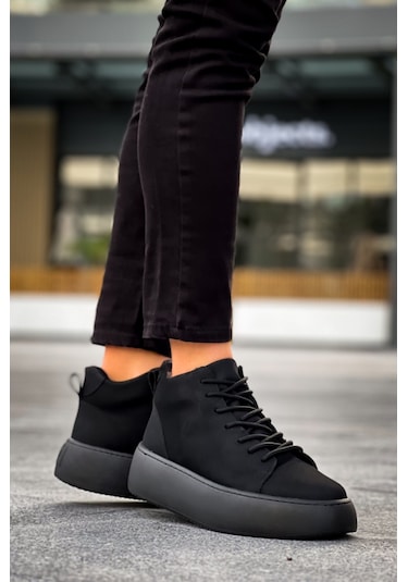 Le10 Bağcıklı Erkek Yüksek Siyah Taban Siyah Spor Bot bb-le10-komur-10845 001