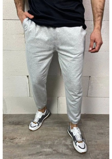 BsbSpor Erkek Bol Eşofman Altı Oversize Jogger Gri