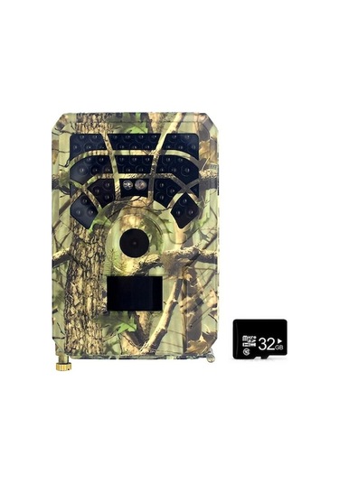 5 Mp 480p Av Ve Yaban Hayatı İzleme Kamerası 16/32 Gb Tf Kartlı, Hareket Algılamalı, 46 Led Gece Görüşü, Ip56 Su Geçirmez Outdoor Kamera Çok Renkli Çok Renkli