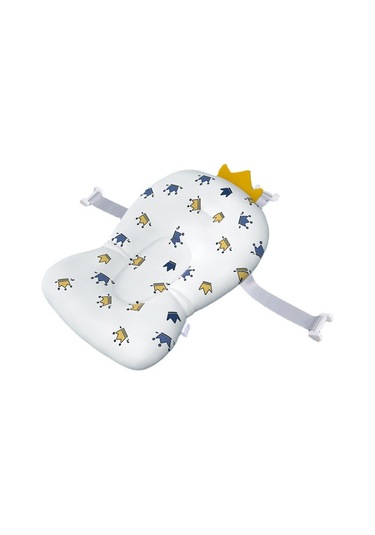 Geekyou Yeni Doğan Bebekler İçin Yükseltilmiş Geniş Beyaz Yıldız Desenli Yıkanma Yatağı - Kaymazsız, Ergonomik Ve Dayanıklı Banyo Matı