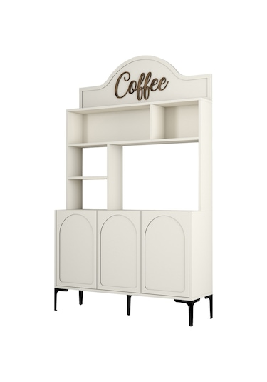 Lyon Kahve Köşesi 120cm - Krem / Siyah