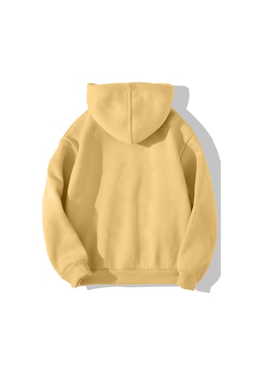Brz Kids Unisex Çocuk Basic Hoodie Limon Sarısı Sarı