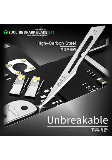 2uul Da18 Bb Shark Blade Serisi Yüksek Karbonlu Çelik No.11 Bıçak 100 Adet