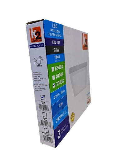 Kendal Kdl43222wgnısk 18w Günışığı Sıva Üstü Kare Led Panel