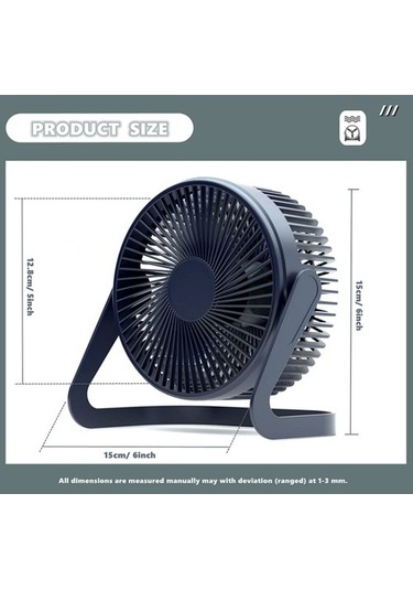 Mini Fan, Usb Fanı 5 Inç Mini Usb Masa Masa Fanı Kişisel Taşınabilir Masaüstü Soğutma Fanı Usb Pc Netbook İle Güçlendirilir 5749 Mavi