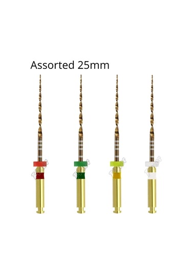 Diş Pistonlu Dalga Altın Endo Bir Dosya Endomotor Kök Kanal Hazırlama Endodontik İçin Döner Endodontik Dosyaları Koyu Sarı