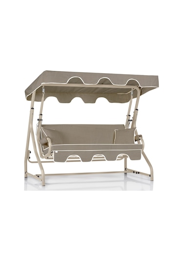 Olea 3 Kişilik Bahçe Balkon Teras Salıncağı - Kum Rengi / Panama Bej