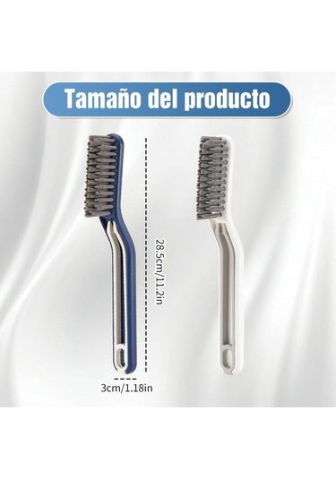 Konesam 4'lü Paket V-şekilli Çift Fonksiyonlu Zemin Aralığı Temizleme Fırçası - Sert Tüylü, Kırıntı Toplama Klipsi İle - Banyo, Mutfak Ve Ev Temizliği İçin Mavi Mavi