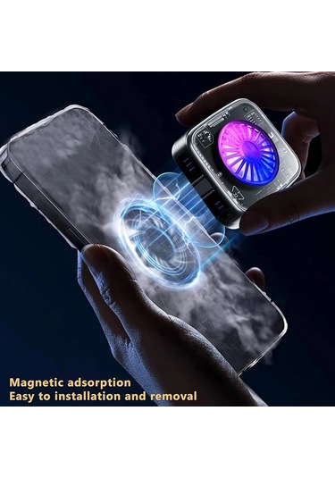 Techbloom Siyah Semiconductor Süper Soğutucu Radyatör Üç Seviyeli Soğutma Ayarlı Es Uyumlu Sessiz Kullanım